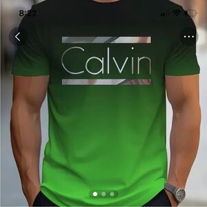 Green Gradient Logo Tee - Men